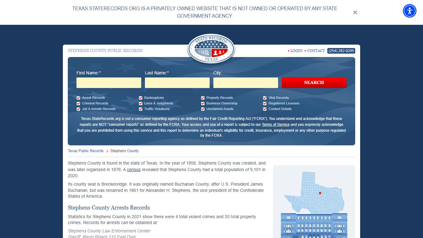 Stephens County Arrest, Court, and Public Records - StateRecords.org