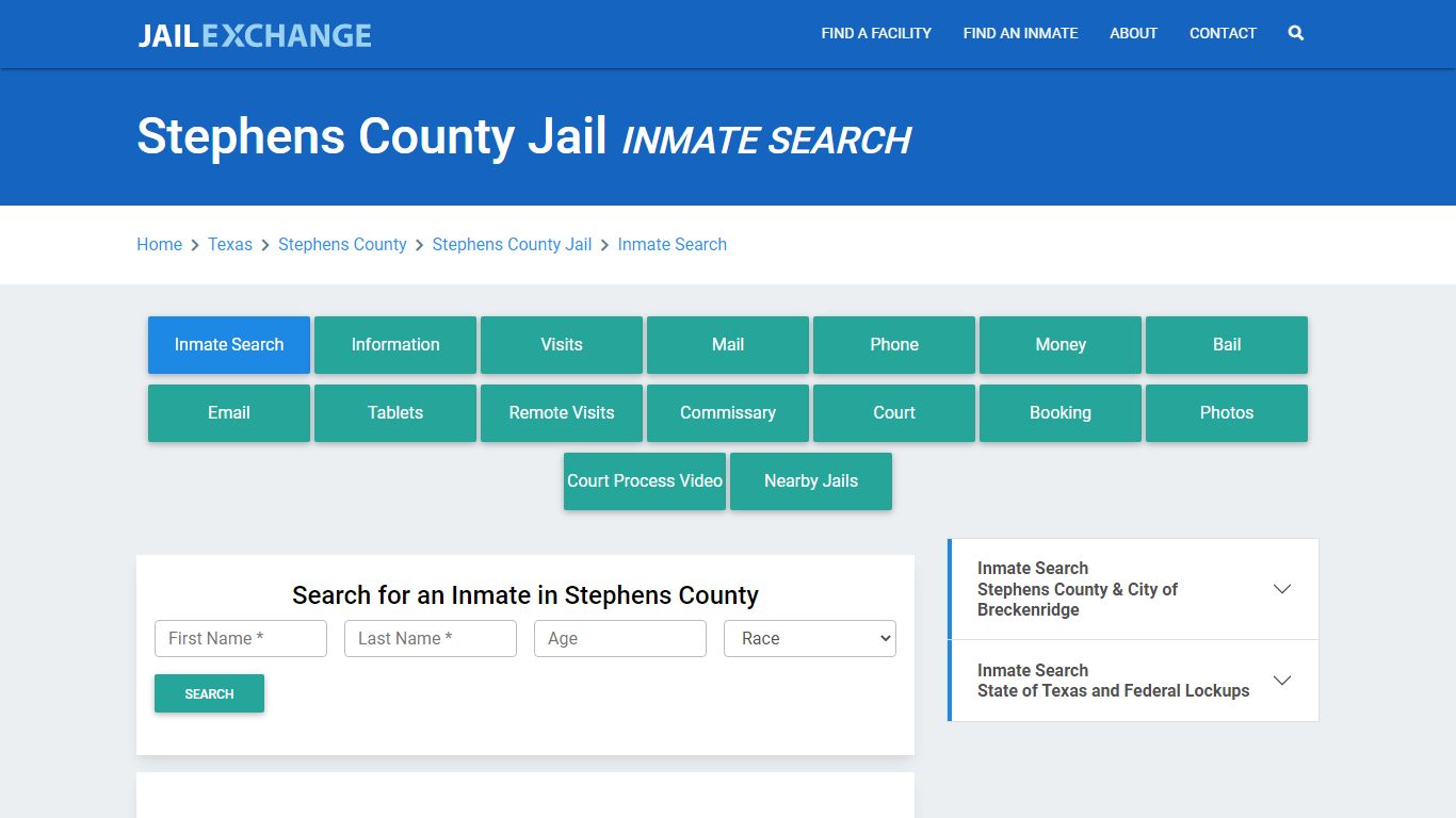 Stephens County Jail, TX Inmate Search: Roster & Mugshots